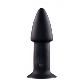 Черный анальный вибратор 5INCH RECHARGEABLE BUTTPLUG - 12,7 см.